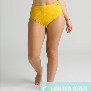 ZYIA Women’s Dandelion Ribbed High-Waisted Bikini Bottoms #2068